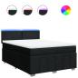 Preview: Boxspringbett mit Matratze Schwarz 160x200 cm Stoff