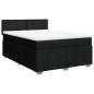 Preview: Boxspringbett mit Matratze Schwarz 160x200 cm Stoff