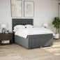 Preview: Boxspringbett mit Matratze Dunkelgrau 140x190 cm Stoff