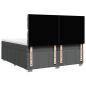 Preview: Boxspringbett mit Matratze Dunkelgrau 200x200 cm Stoff