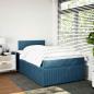 Preview: Boxspringbett mit Matratze Blau 120x200 cm Samt