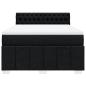 Preview: Boxspringbett mit Matratze Schwarz 140x200 cm Stoff