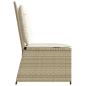 Preview: Gartenbank Verstellbar mit Kissen Beige Poly Rattan