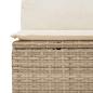 Preview: Gartenbank Verstellbar mit Kissen Beige Poly Rattan