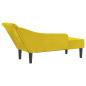 Preview: Chaiselongue mit Kissen Gelb Samt