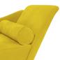 Preview: Chaiselongue mit Kissen Gelb Samt