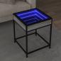 Preview: ARDEBO.de - Couchtisch mit Infinity-LED Grau Sonoma 40x40x51 cm
