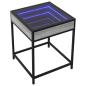 Preview: Couchtisch mit Infinity-LED Grau Sonoma 40x40x51 cm