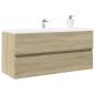 Preview: ARDEBO.de - Waschbeckenschrank Sonoma-Eiche 100x38,5x45 cm Holzwerkstoff