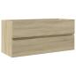 Preview: Waschbeckenschrank Sonoma-Eiche 100x38,5x45 cm Holzwerkstoff