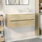 Preview: Waschbeckenschrank Sonoma-Eiche 100x38,5x45 cm Holzwerkstoff