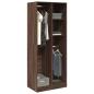 Preview: ARDEBO.de - Kleiderschrank Braun Eichen-Optik 80x50x200 cm Holzwerkstoff