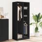 Preview: Kleiderschrank Schwarz 80x50x200 cm Holzwerkstoff