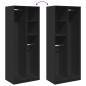 Preview: Kleiderschrank Schwarz 80x50x200 cm Holzwerkstoff