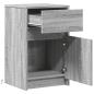 Preview: Nachttische mit LED-Leuchten 2 Stk. Grau Sonoma Holzwerkstoff
