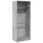 Preview: Kleiderschrank Betongrau 80x50x200 cm Holzwerkstoff