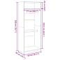 Preview: Kleiderschrank Betongrau 80x50x200 cm Holzwerkstoff