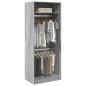 Preview: ARDEBO.de - Kleiderschrank Grau Sonoma 80x50x200 cm Holzwerkstoff