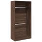 Preview: Kleiderschrank Braun Eiche-Optik 100x50x200 cm Holzwerkstoff