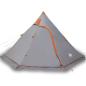 Preview: Tipi-Campingzelt 5 Personen Grau Wasserdicht