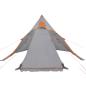 Preview: Tipi-Campingzelt 5 Personen Grau Wasserdicht
