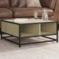 Preview: ARDEBO.de - Couchtisch Sonoma-Eiche 60,5x60,5x30cm Holzwerkstoff und Metall