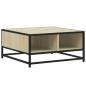 Preview: Couchtisch Sonoma-Eiche 60,5x60,5x30cm Holzwerkstoff und Metall