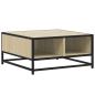 Preview: Couchtisch Sonoma-Eiche 60,5x60,5x30cm Holzwerkstoff und Metall