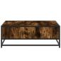 Preview: Couchtisch Räuchereiche 80x80x30 cm Holzwerkstoff und Metall
