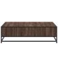 Preview: Couchtisch Braun Eichen-Optik 100x100x30cm Holzwerkstoff Metall