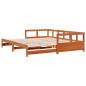 Preview: Tagesbett ohne Matratze Wachsbraun 80x200 cm Massivholz Kiefer