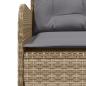 Preview: 2-tlg. Garten-Sofagarnitur mit Kissen Beige Poly Rattan