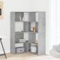 Preview: Eck-Bücherregal 4 Böden Betongrau 85x85x140 cm Holzwerkstoff