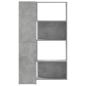 Preview: Eck-Bücherregal 4 Böden Betongrau 85x85x140 cm Holzwerkstoff