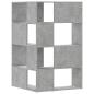 Preview: Eck-Bücherregal 4 Böden Betongrau 85x85x140 cm Holzwerkstoff