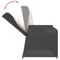 Preview: 4-tlg. Garten-Lounge-Set mit Kissen Schwarz Poly Rattan