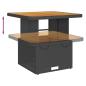 Preview: 4-tlg. Garten-Lounge-Set mit Kissen Schwarz Poly Rattan