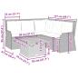 Preview: 4-tlg. Garten-Lounge-Set mit Kissen Schwarz Poly Rattan