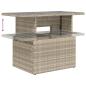 Preview: 7-tlg. Garten-Sofagarnitur mit Kissen Hellgrau Poly Rattan