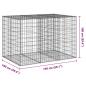 Preview: Gabione mit Deckel 150x100x100 cm Verzinktes Eisen