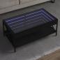 Preview: ARDEBO.de - Couchtisch mit Infinity-LED Schwarz 90x50x38 cm