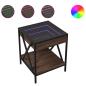 Preview: Couchtisch mit Infinity-LED Braun Eichen-Optik 40x40x49 cm