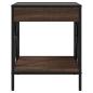 Preview: Couchtisch mit Infinity-LED Braun Eichen-Optik 40x40x49 cm