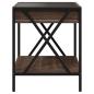 Preview: Couchtisch mit Infinity-LED Braun Eichen-Optik 40x40x49 cm