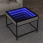 Preview: ARDEBO.de - Couchtisch mit Infinity-LED Grau Sonoma 50x50x41 cm