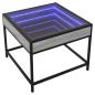 Preview: Couchtisch mit Infinity-LED Grau Sonoma 50x50x41 cm