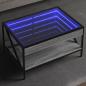 Preview: ARDEBO.de - Couchtisch mit Infinity-LED Grau Sonoma 70x50x38 cm