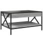 Preview: Couchtisch mit Infinity-LED Grau Sonoma 70x50x38 cm