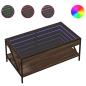 Preview: Couchtisch mit Infinity-LED Braun Eichen-Optik 90x50x38 cm