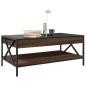 Preview: Couchtisch mit Infinity-LED Braun Eichen-Optik 90x50x38 cm